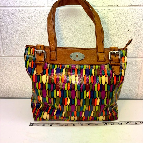 Fossil Key-Per Calypso PVC Cow Hide Leather Bag - Picture 1 of 13